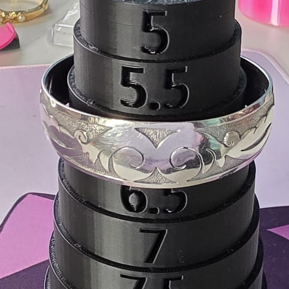 Vintage Sterling Silver Cuff Bracelet Solid 925 Ornate 23 Grams Statement - Picture 6 of 7